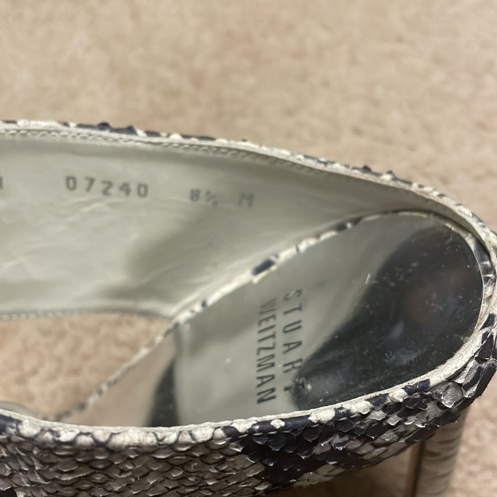 Stuart Weitzman Python Myslide Mule Sandal Size 8… - image 4